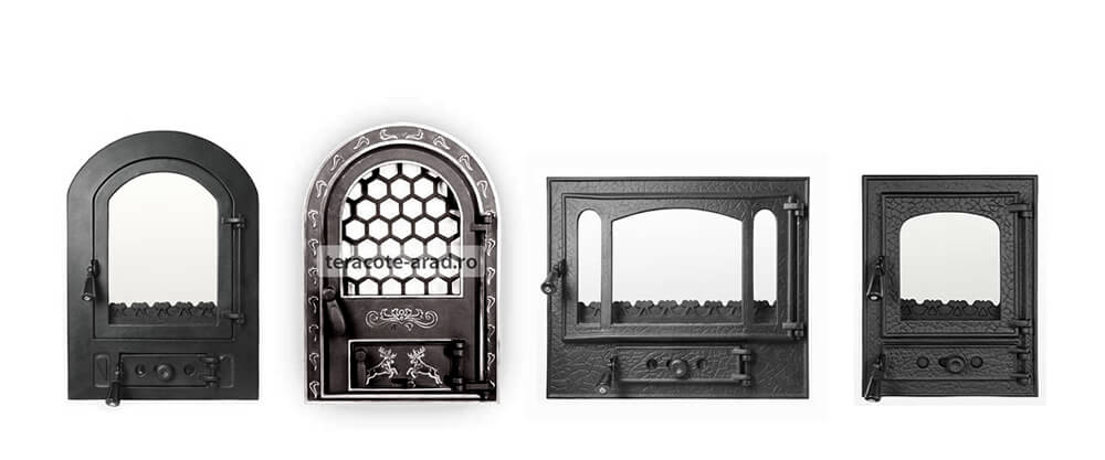 Usi din fonta pentru seminee si sobe mari. Diverse modele si dimensiuni